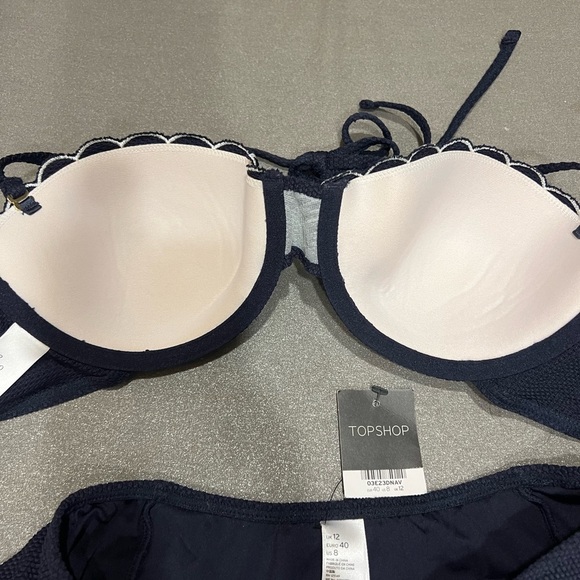 Topshop Dark Blue Bikini Set - Picture 4 of 5